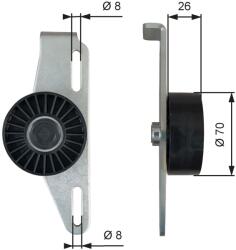 GATES Napinák rebrovaného klinového remeňa GATES T39393 (T39393)