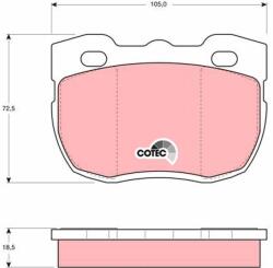 TRW Sada brzdových platničiek kotúčovej brzdy TRW GDB394 (GDB394)