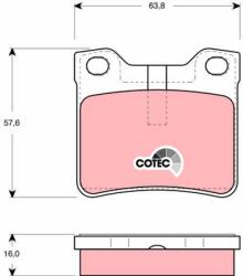 TRW Sada brzdových platničiek kotúčovej brzdy TRW GDB1432 (GDB1432)