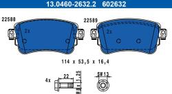 ATE Sada brzdových platničiek kotúčovej brzdy ATE 13.0460-2632.2 (13.0460-2632.2)