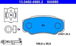 ATE Sada brzdových platničiek kotúčovej brzdy ATE 13.0460-4980.2 (13.0460-4980.2)
