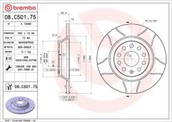 BREMBO Brzdový kotúč BREMBO 08. C501.75 (08.C501.75)