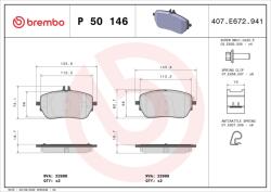 BREMBO Sada brzdových platničiek kotúčovej brzdy BREMBO P 50 146 (P 50 146)