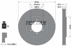 TEXTAR Brzdový kotúč TEXTAR 92162600 (92162600)