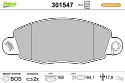 VALEO Sada brzdových platničiek kotúčovej brzdy VALEO 301547 (301547)