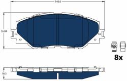 TRW Sada brzdových platničiek kotúčovej brzdy TRW GDB3424BTE (GDB3424BTE)