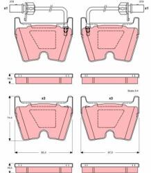 TRW Sada brzdových platničiek kotúčovej brzdy TRW GDB1507 (GDB1507)