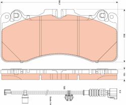 TRW Sada brzdových platničiek kotúčovej brzdy TRW GDB3506 (GDB3506)