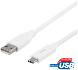 Deltaco USBC-1010M USB kábel USB 2.0 1, 5 M USB A Fehér (USBC-1010M)