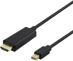 Deltaco 110021 video átalakító kábel 3 M Mini DisplayPort HDMI Fekete (00110021)
