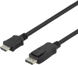 Deltaco 110011 video átalakító kábel 1 M DisplayPort HDMI Fekete (R00110011)
