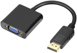 Deltaco 110027 video átalakító kábel 0, 2 M DisplayPort VGA (D-Sub) Fekete (00110027)