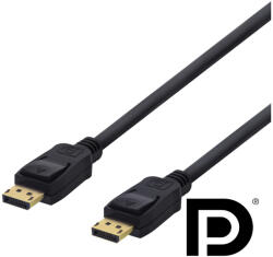 Deltaco DP-1030D DisplayPort kábel 3 M Fekete (DP-1030D)