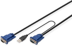 ASSMANN DS-19231 KVM kábel Fekete 1, 8 M (DS-19231) - compzone