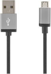 Deltaco MICRO-110F USB kábel USB 2.0 1 M USB A USB A/Micro-USB B Fekete (MICRO-110F)