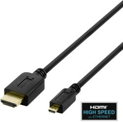 Deltaco 100007 HDMI kábel 2 M HDMI A-típus (Standard) HDMI D-típus (Micro) Fekete (R00100007)