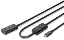 ASSMANN DA-73109 USB kábel USB 3.2 Gen 1 (3.1 Gen 1) 10 M USB C 5 Gbit/s Fekete (DA-73109)