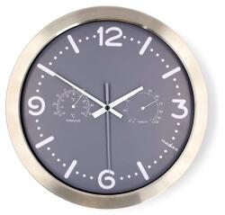 Nedis CLWA5226SS Analóg falióra 30 cm acél (CLWA5226SS)