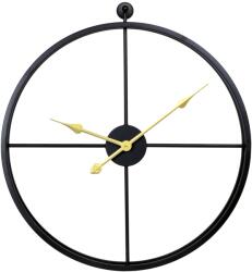  Circulo fém falióra 56 cm, fekete, loft/vintage dizájn, 3D hatás (2587)