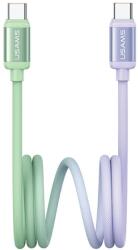 USAMS USB-C/USB-C kábel USAMS Bicolor Series SJ756 PD 60W 1, 2m fekete és fehér