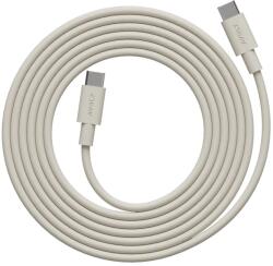 Avolt USB-C/USB-C gyors adat- és töltőkábel, AVOLT, Fast Charge, 100 W, 2 méter, szilikon anyag, minimalista design, krém (C1CCI1002BE)