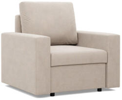 GreenSite Zeus fotel, egyenes kartámasz, bársony, bonell töltet, bézs - pepita