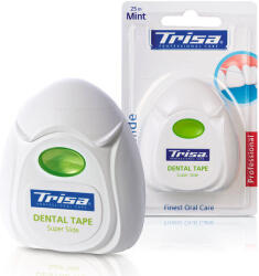  Trisa Super Slide + Xylitol fogászati szalag, 678511, fluoriddal mentolos, 25 méter, zöld