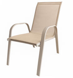  Autronic Kerti szék Caroa, bézs fém (AZC-C1000 CRM)