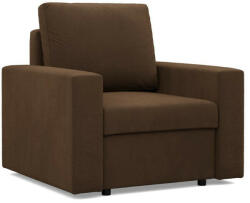 GreenSite Zeus fotel, egyenes kartámasz, szövet anyag, hab töltet, barna