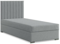 GreenSite Agen egyszemélyes ágy, szövet, ágyneműtartóval, szürke