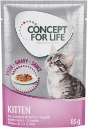 Concept for Life 48x85g Concept for Life Kitten csirke szószban nedves macskatáp