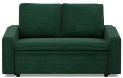 GreenSite Zeus kanapé, kordbársony, hab töltet, döntött kartámasz, zöld - pepita