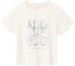 NAME IT Tricou fată, mânecă scurtă, crem/violet All of You, 116/164 crem (13EA19)