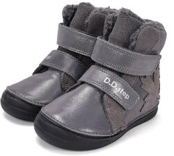 D. D. STEP frunze model de înaltă călcâi velcro căptușit fata pantofi gri închis (148D21)