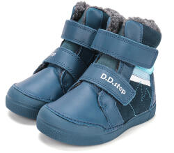 D. D. STEP pantofi pentru băieți cu curele velcro căptușite albastru (148B16)