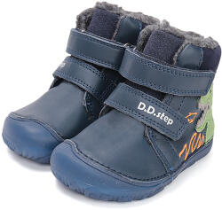 D. D. STEP Pantofi pentru băieți Barefoot Dragon Lined Velcro Strap - Fluorescent albastru închis (148B04)