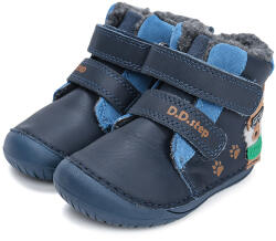 D. D. STEP Pantofi de băiat Barefoot fox căptușit cu velcro albastru (148AE1)