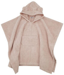 EKO Pamut Poncsó Kapucnival és Fülekkel Powder Pink 75×120cm - Puha Fürdőponcsó Gyerekeknek, Gyors Száradás, Kényelmes Viselet