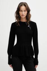 HUGO BOSS pamut pulóver Sabanna - fekete M