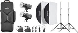 GODOX Litemons LA300Bi Bi-Color LED videólámpa 2 lámpás Kit (Fekete)