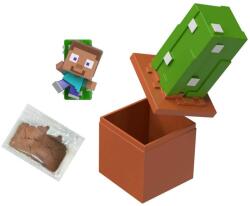 Mattel Figurină surpriză Minecraft într-un recipient de depozitare - Cactus - Mattel (HTK99/JKF67) Figurina