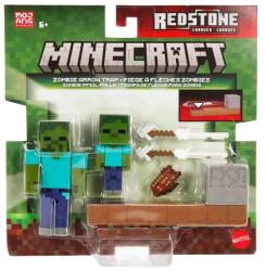 Mattel Minecraft: Figurină de acțiune Zombie cu capcană săgeată - Mattel (JKK00/JKK03) Figurina