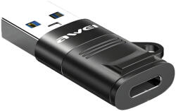 Awei Adapter CL-13 USB-C/USB-A fekete (CL-13)