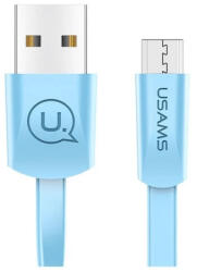 USAMS U2 lapos kábel microUSB 1.2m SJ201MIC04 (US-SJ201) kék (SJ201MIC04)