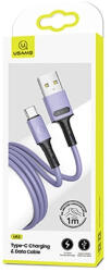 USAMS U52 USB-C 2A gyors töltőkábel 1m lila SJ436USB04 (US-SJ436) (SJ436USB04)