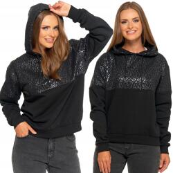 Moraj Női melegítő pulóver melegítő mintával, vastag kapucnival XL