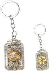  Roata cu 7 simboluri tibetane amuleta breloc Feng Shui 10 cm pentru protectie si echilibru energetic