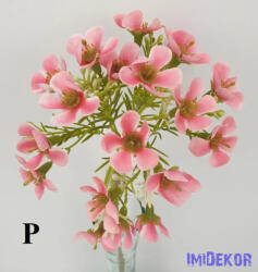  Apró virágos szálas díszítő 33cm - Rózsaszín