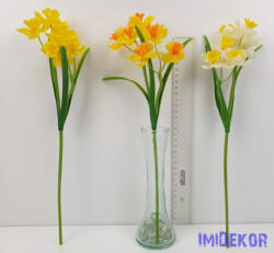  Szálas gumi nárcisz 35cm - Fehér