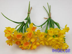  Gumis nárcisz 3 szálas köteg 35cm - Napsárga